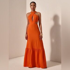 SHEIN | Vibrant Orange Maxi Dress